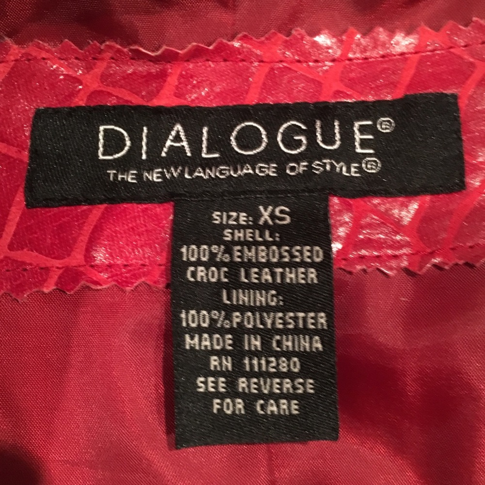 Like new! Embossed Leather Blazer - Picture 3 of 8